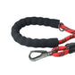 Red - Black Braided Polyester Reflective Dog Rope