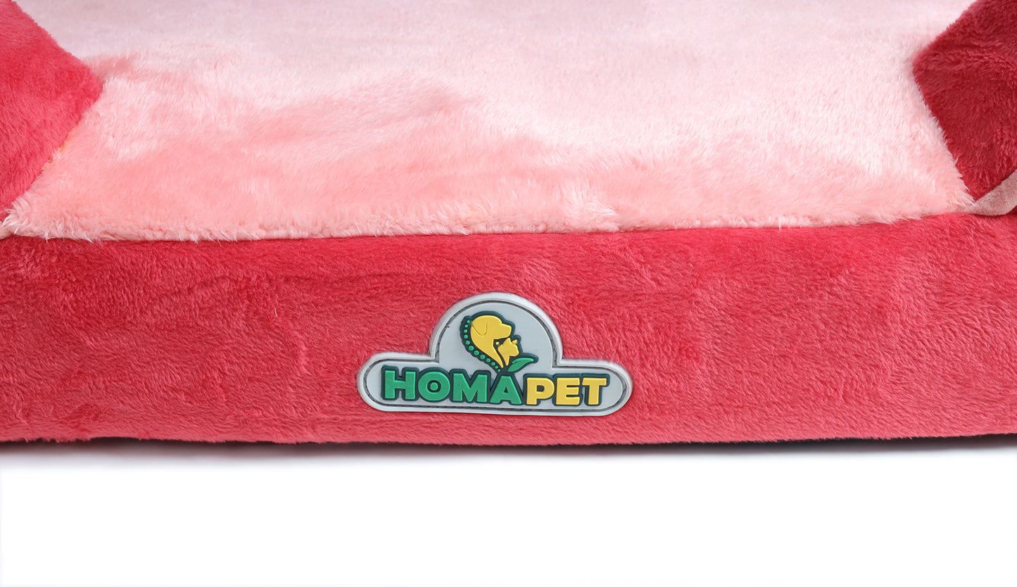 Red Lilac Sachet C Shape Dog Bed