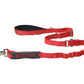 Red Nylon Adjustable Bungee Dog Leash