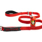 Red Polyester Full Bungee Dog Leash