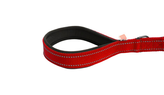 Red Polyester Full Bungee Dog Leash