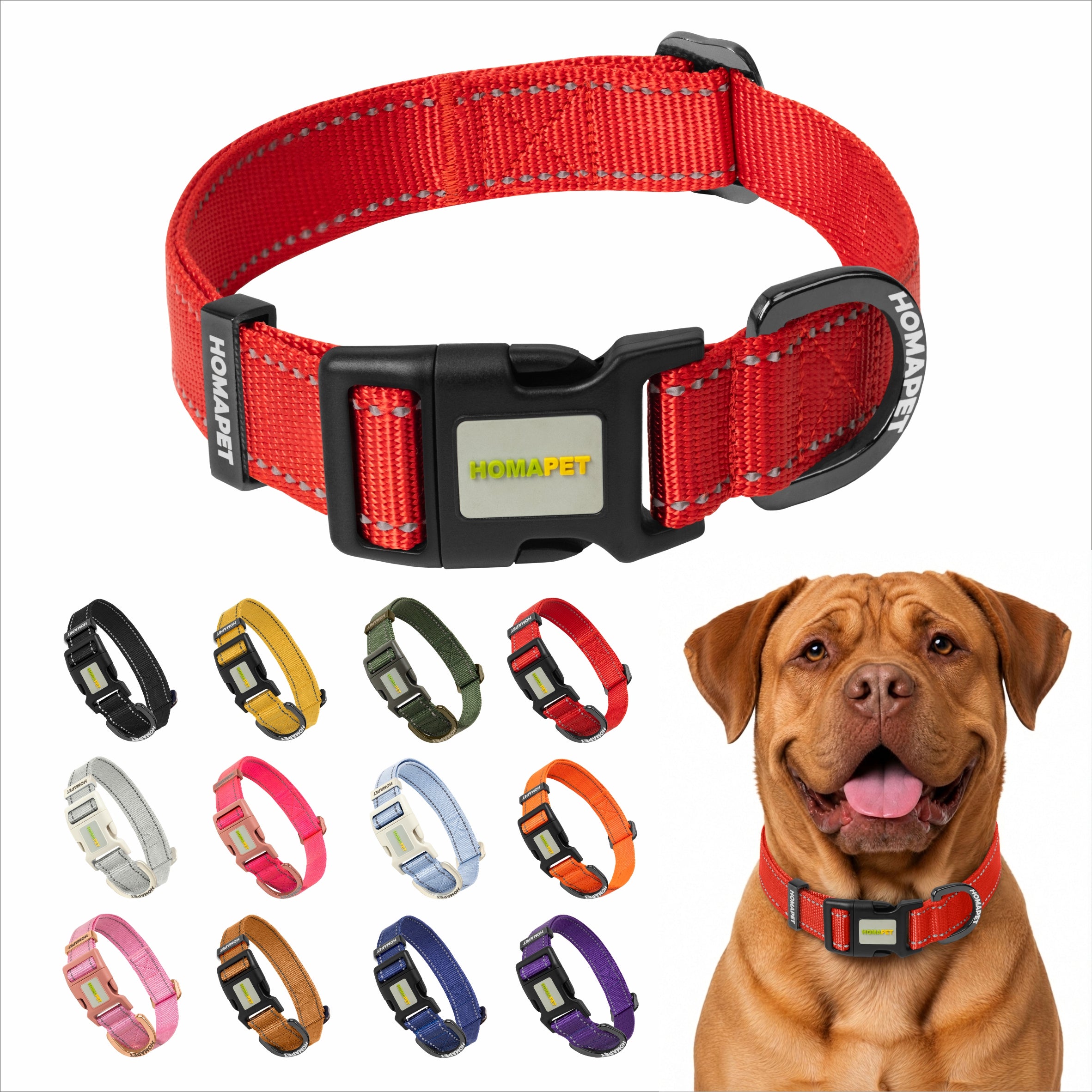 Red Nylon Dog Collar