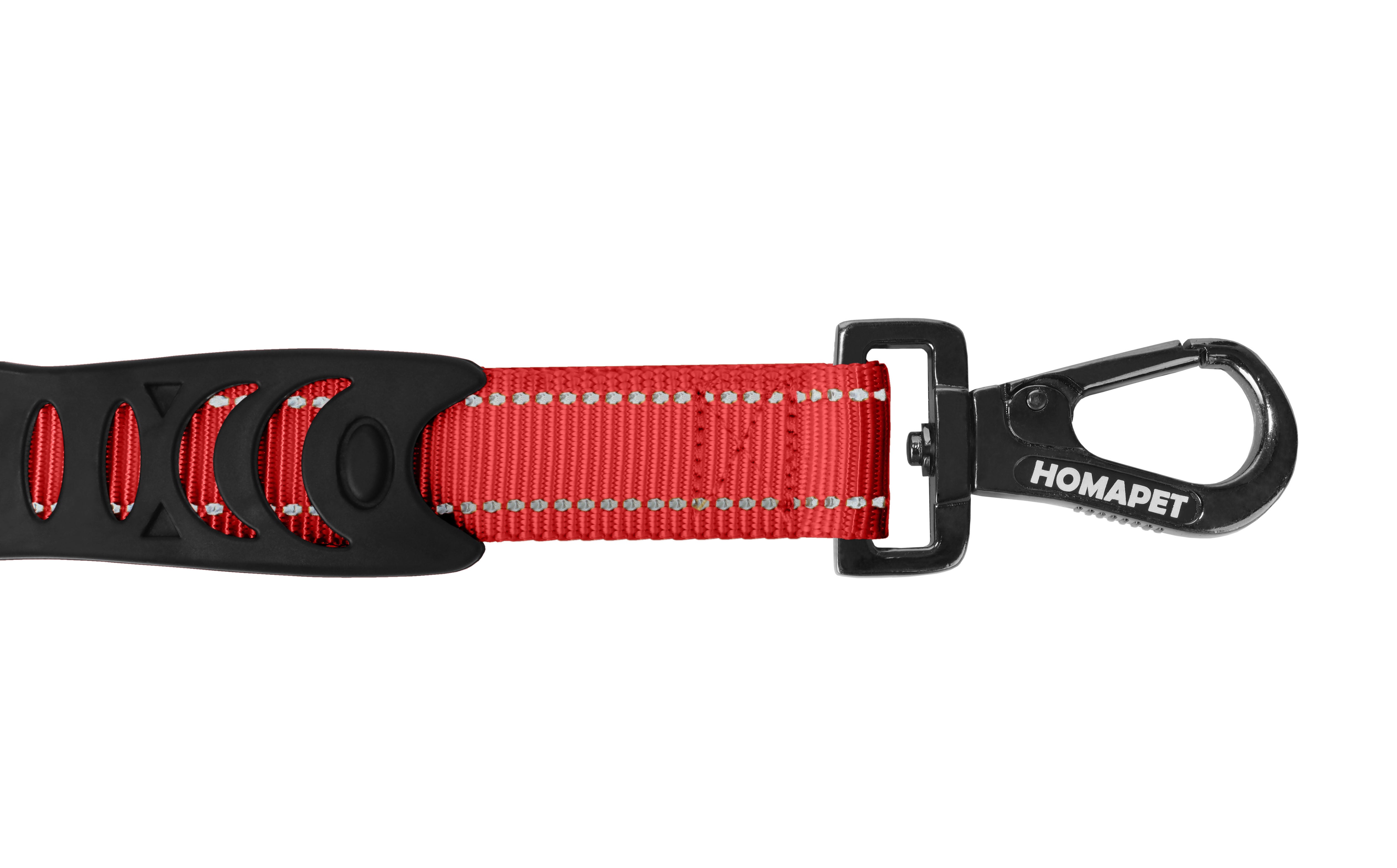 Red Nylon Adjustable Bungee Dog Leash