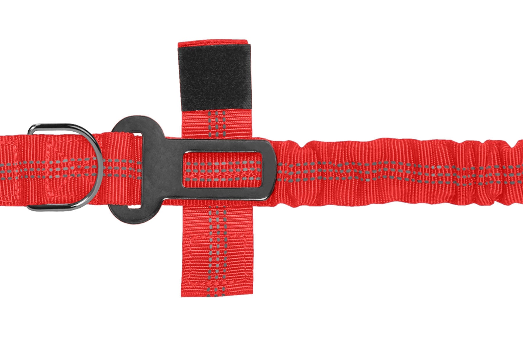 Red Nylon Full Bungee Dog Leash
