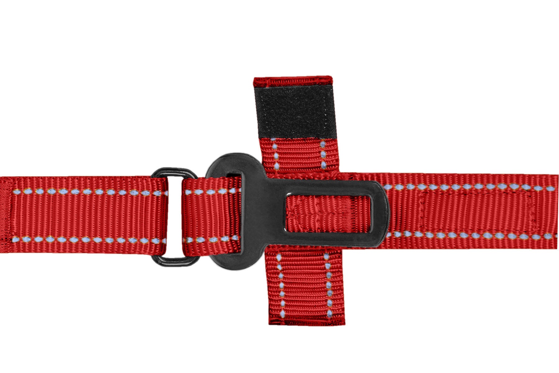 Red Nylon Adjustable Bungee Dog Leash