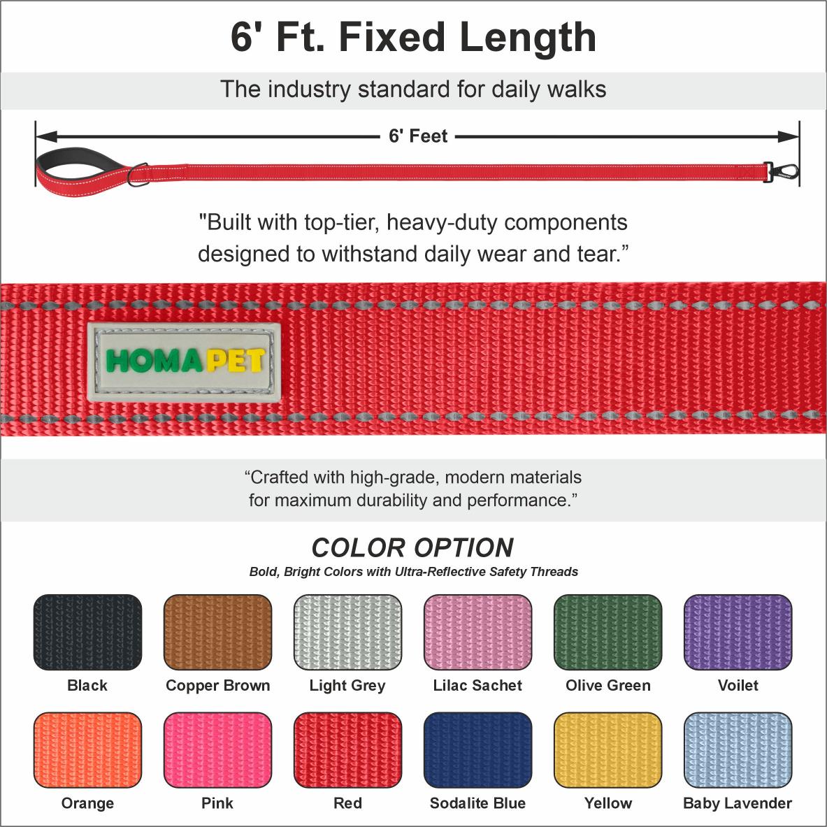 Red Nylon Dog Leash
