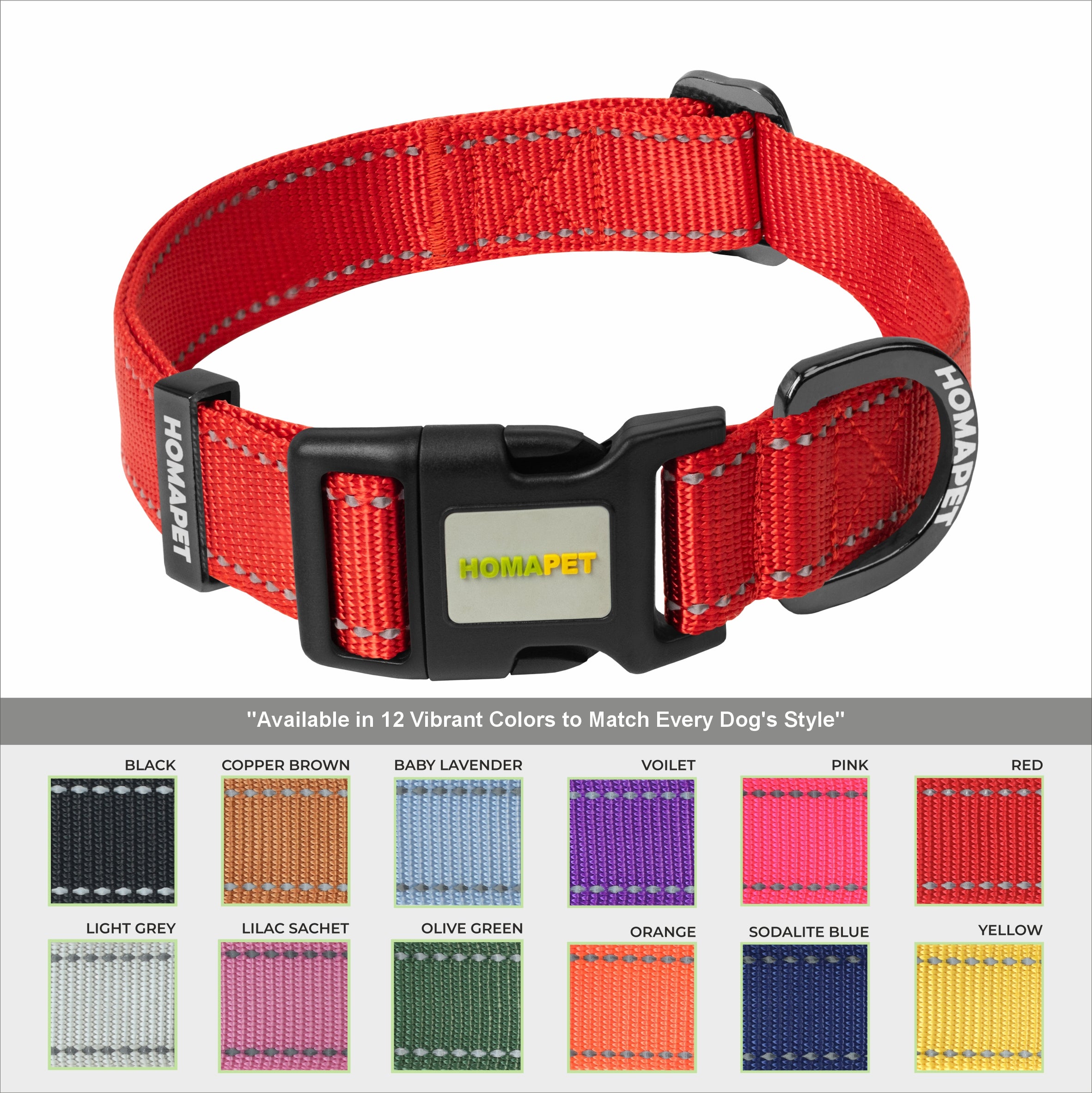 Red Nylon Dog Collar