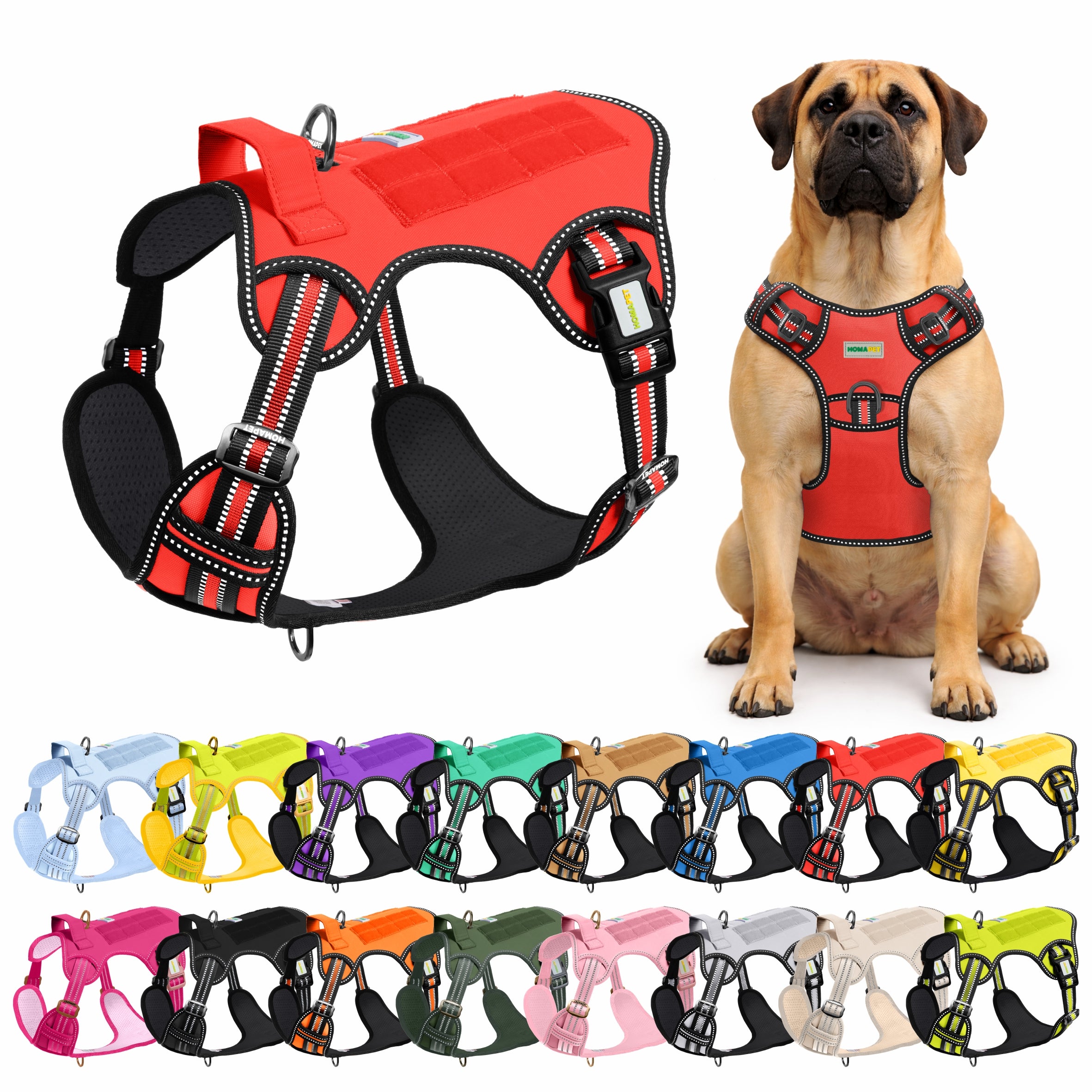 Red Tactical Dog Harness