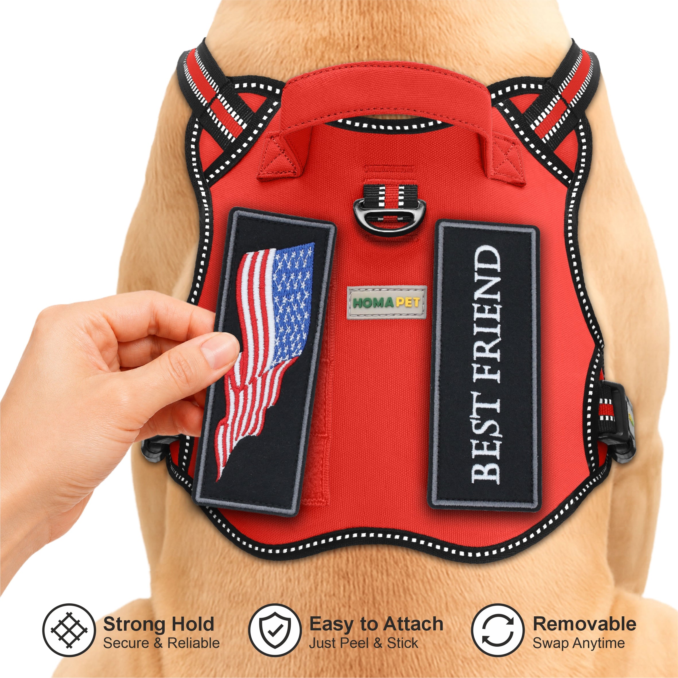 Red Tactical Dog Harness