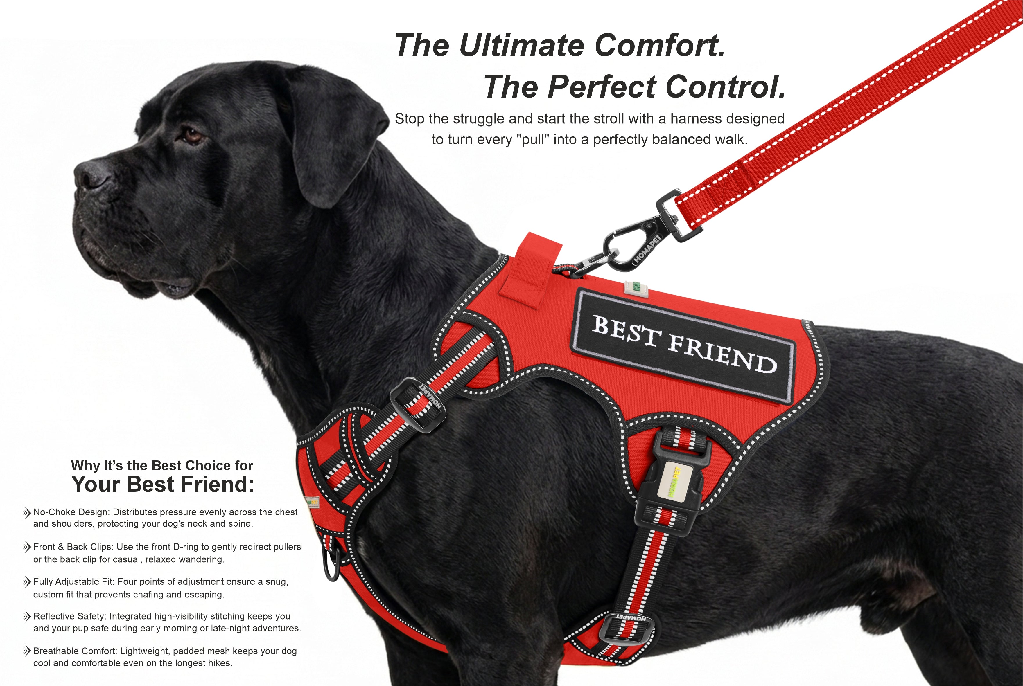 Red Tactical Dog Harness