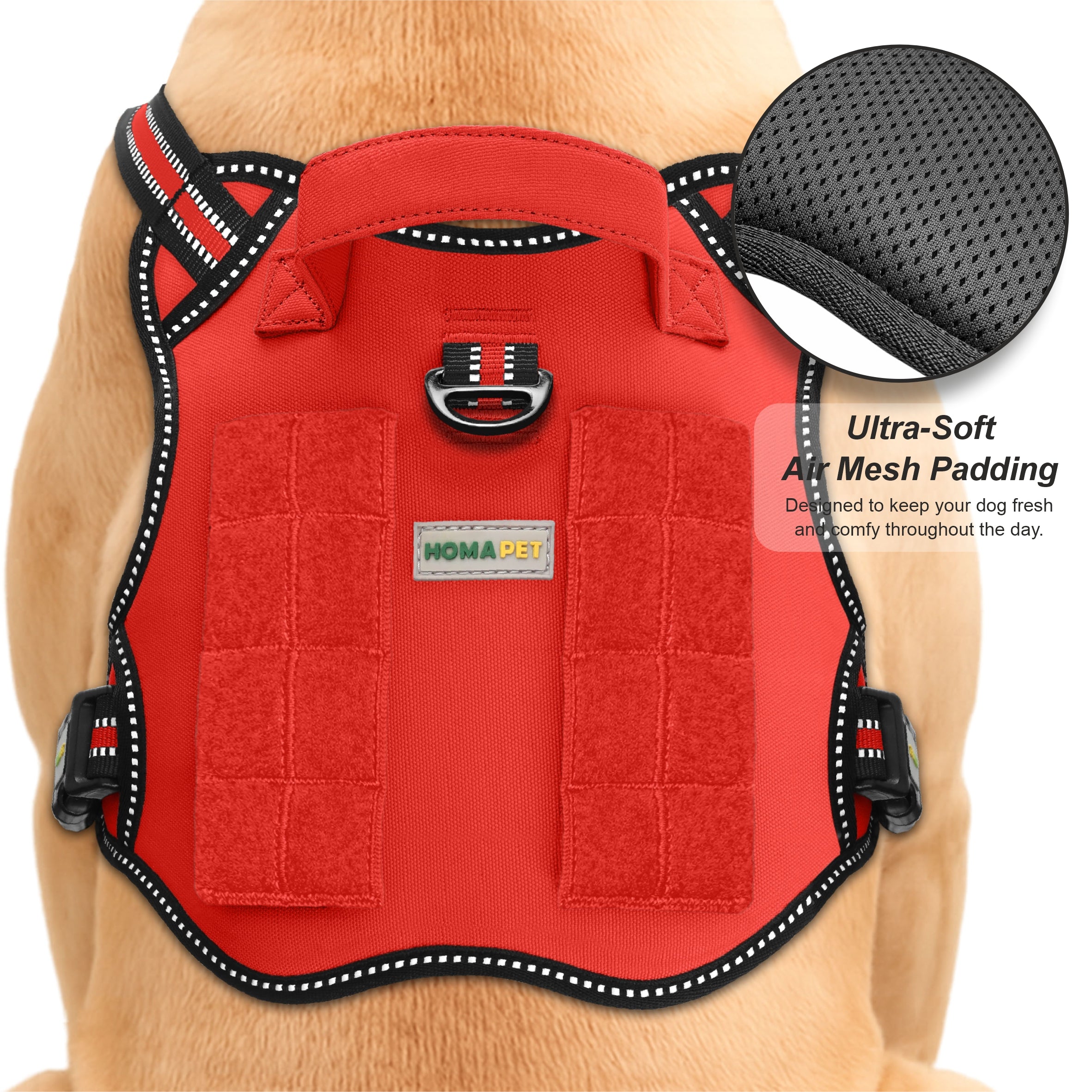 Red Tactical Dog Harness