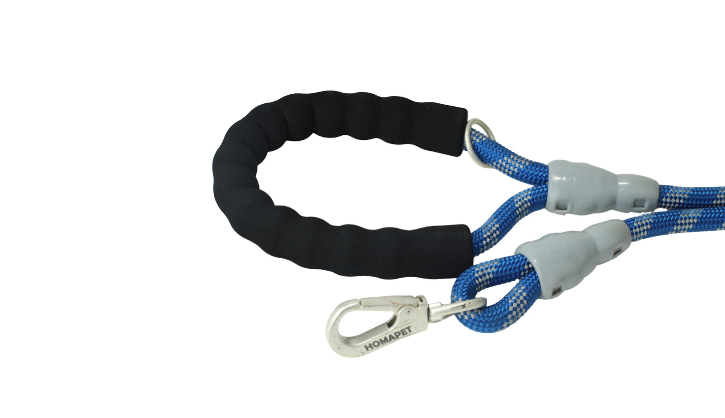 Royal Blue - Grey Braided Polyester Reflective Dog Rope