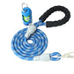 Royal Blue - Grey Braided Polyester Reflective Dog Rope