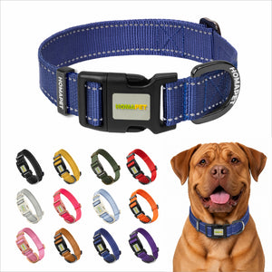 Sodalite Blue Nylon Dog Collar