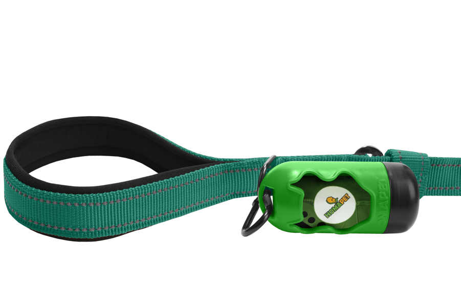 Poly Green Polyester Full Bungee Dog Leash
