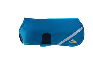 Sodalite Blue Coastal Dog Coat with Polyester Lining