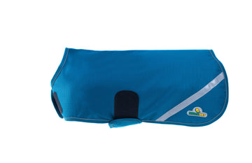 Sodalite Blue Coastal Dog Coat with Polyester Lining
