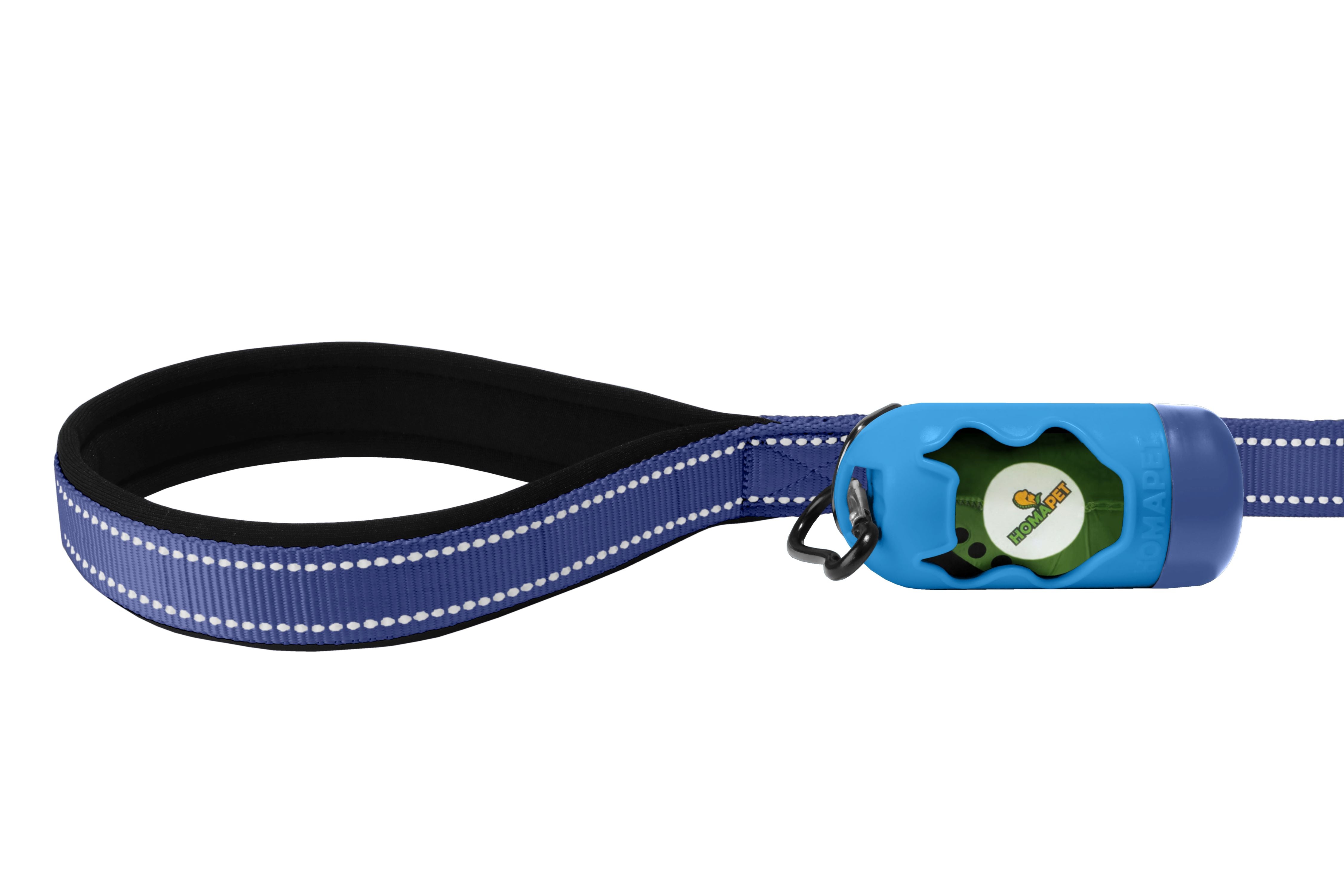 Sodalite Blue Nylon Adjustable Bungee Dog Leash
