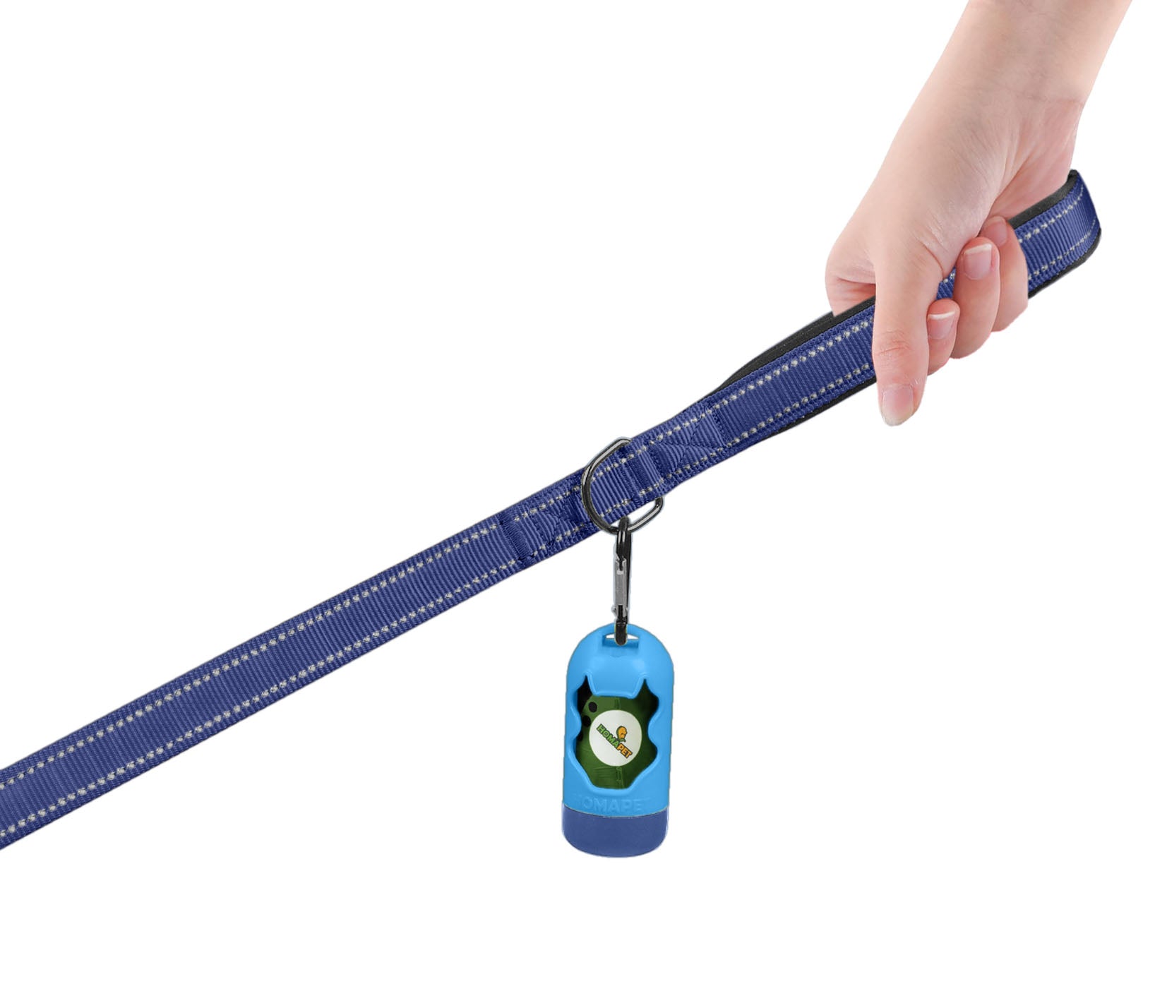 Sodalite Blue Nylon Adjustable Bungee Dog Leash