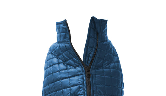 Sodalite Blue Dog Quilted Jacket - Flat