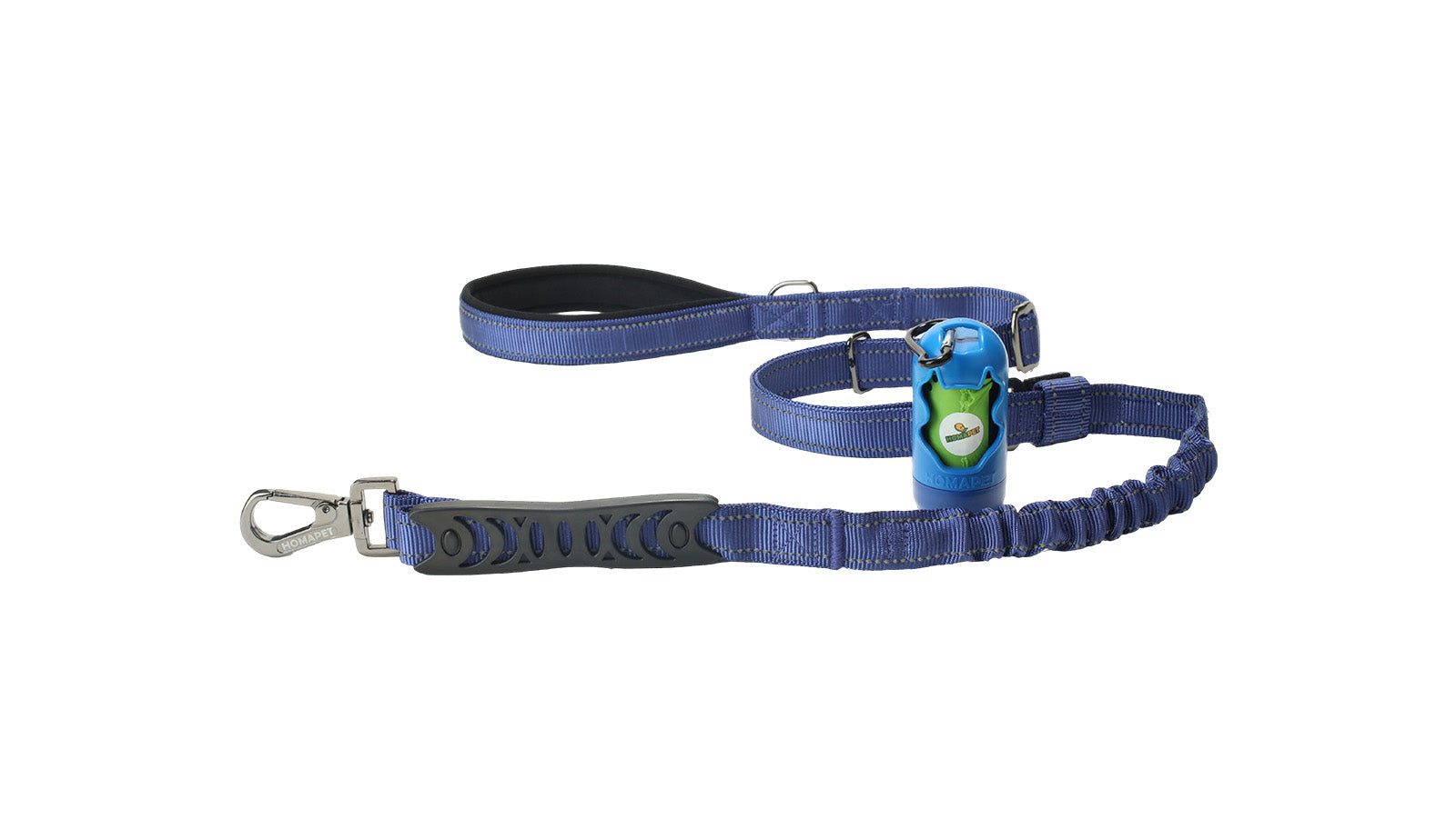 Sodalite Blue Nylon Full Bungee Dog Leash