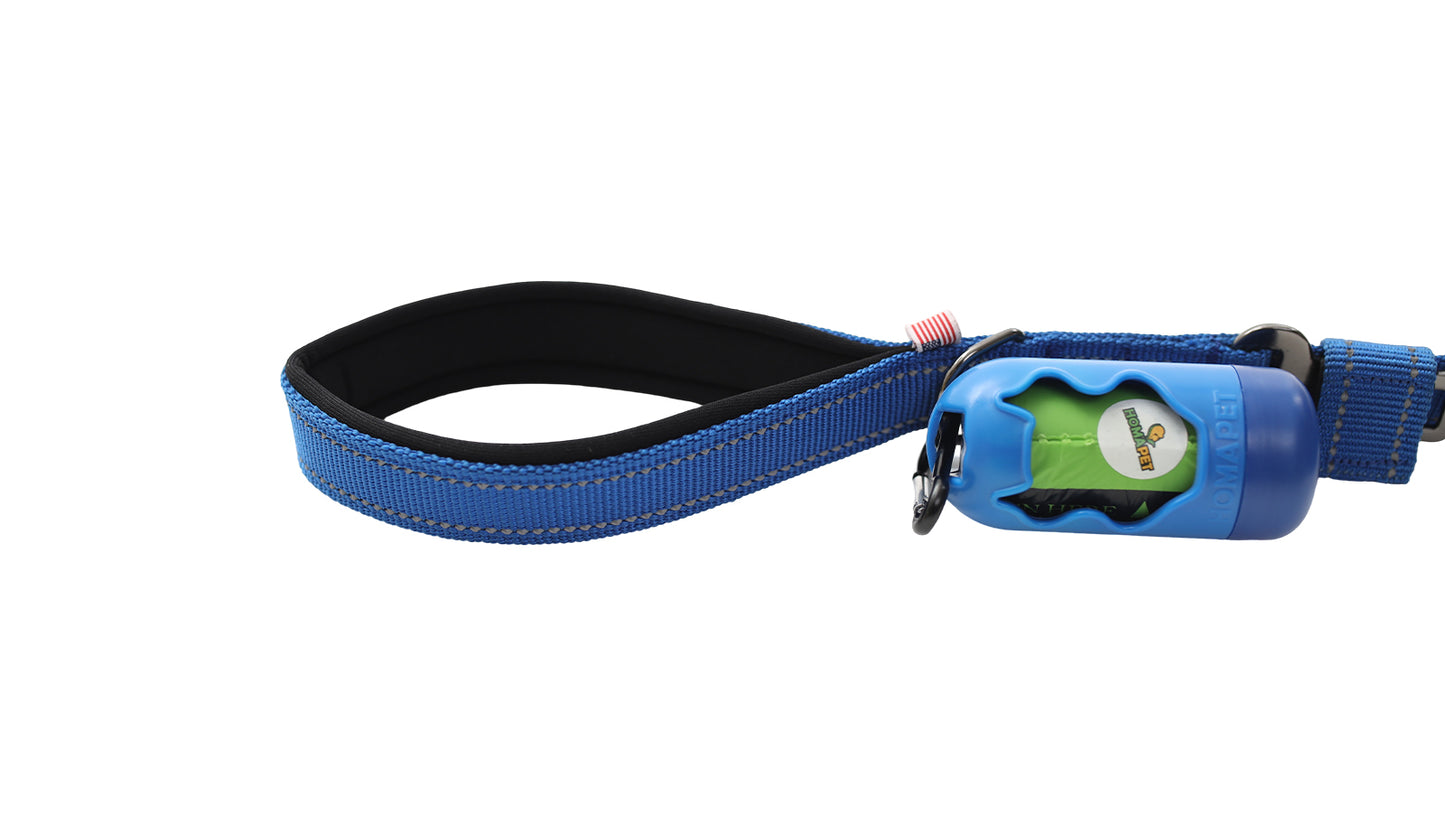 Sodalite Blue Polyester Full Bungee Dog Leash