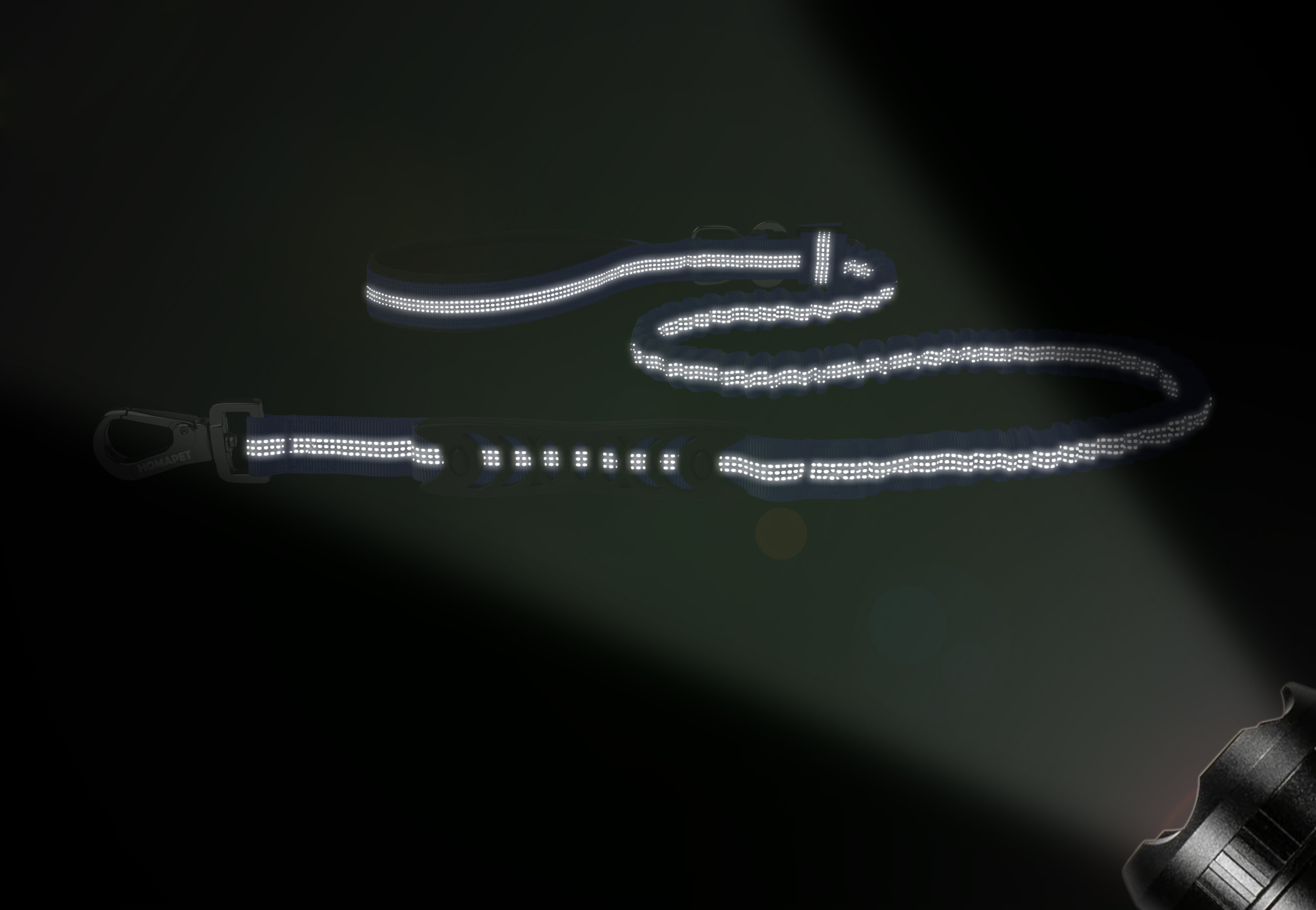 Sodalite Blue Nylon Full Bungee Dog Leash