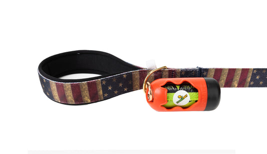 US Flag Printed Polyester Dog Leash