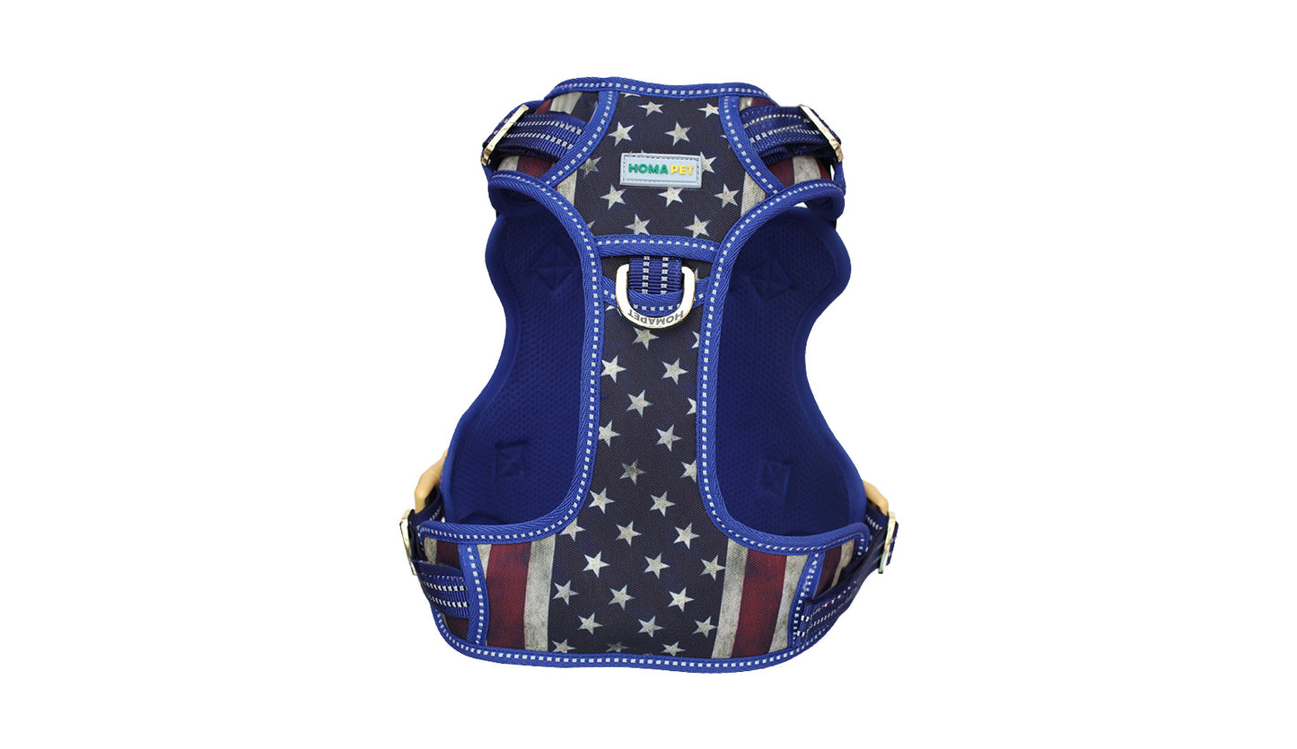 US Flag Tactical Dog Harness Printed