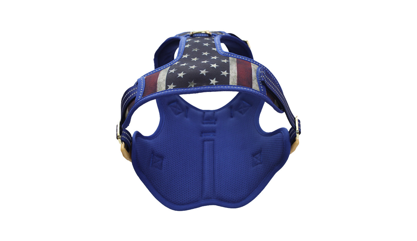 US Flag Tactical Dog Harness Printed