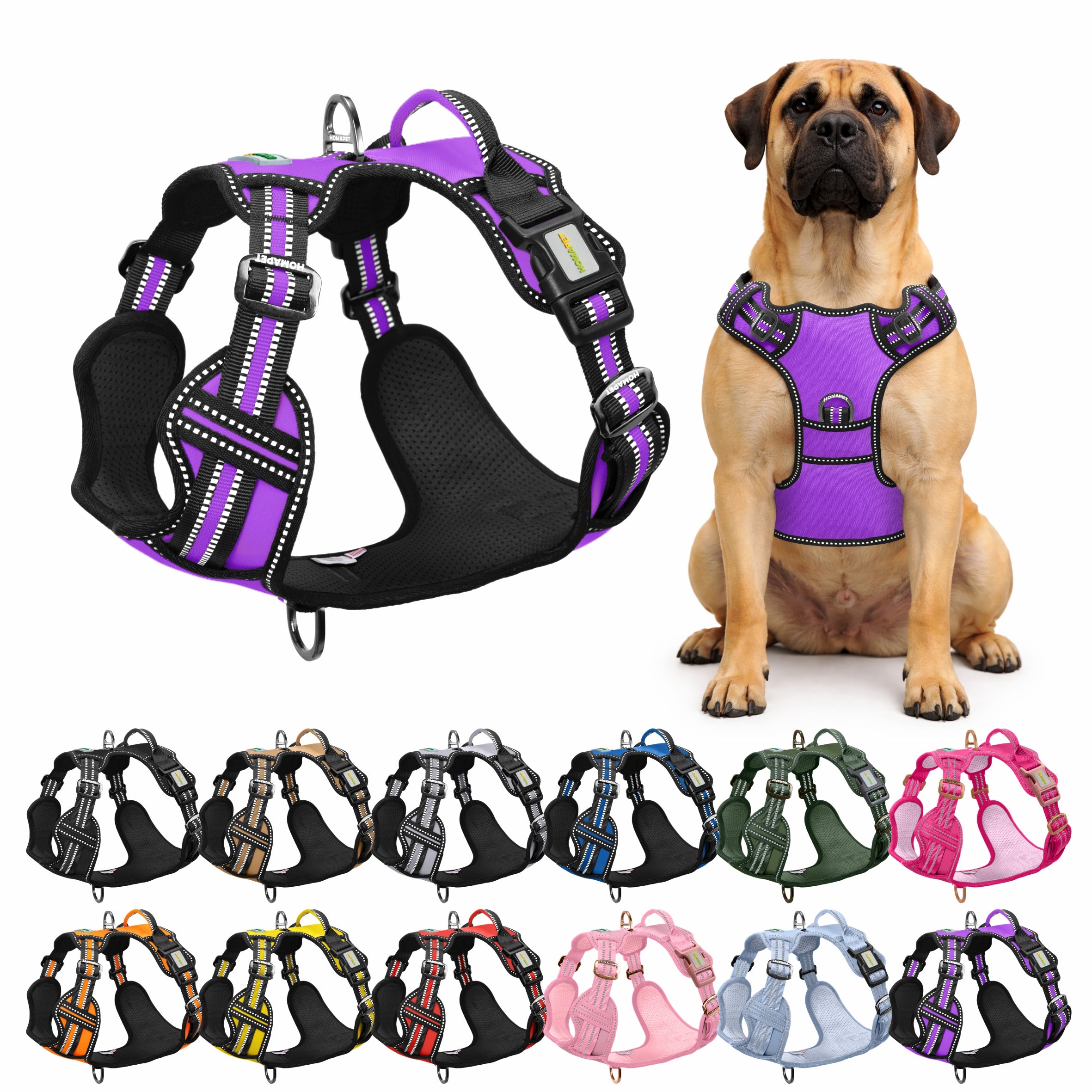 Violet No Pull Dog Harness