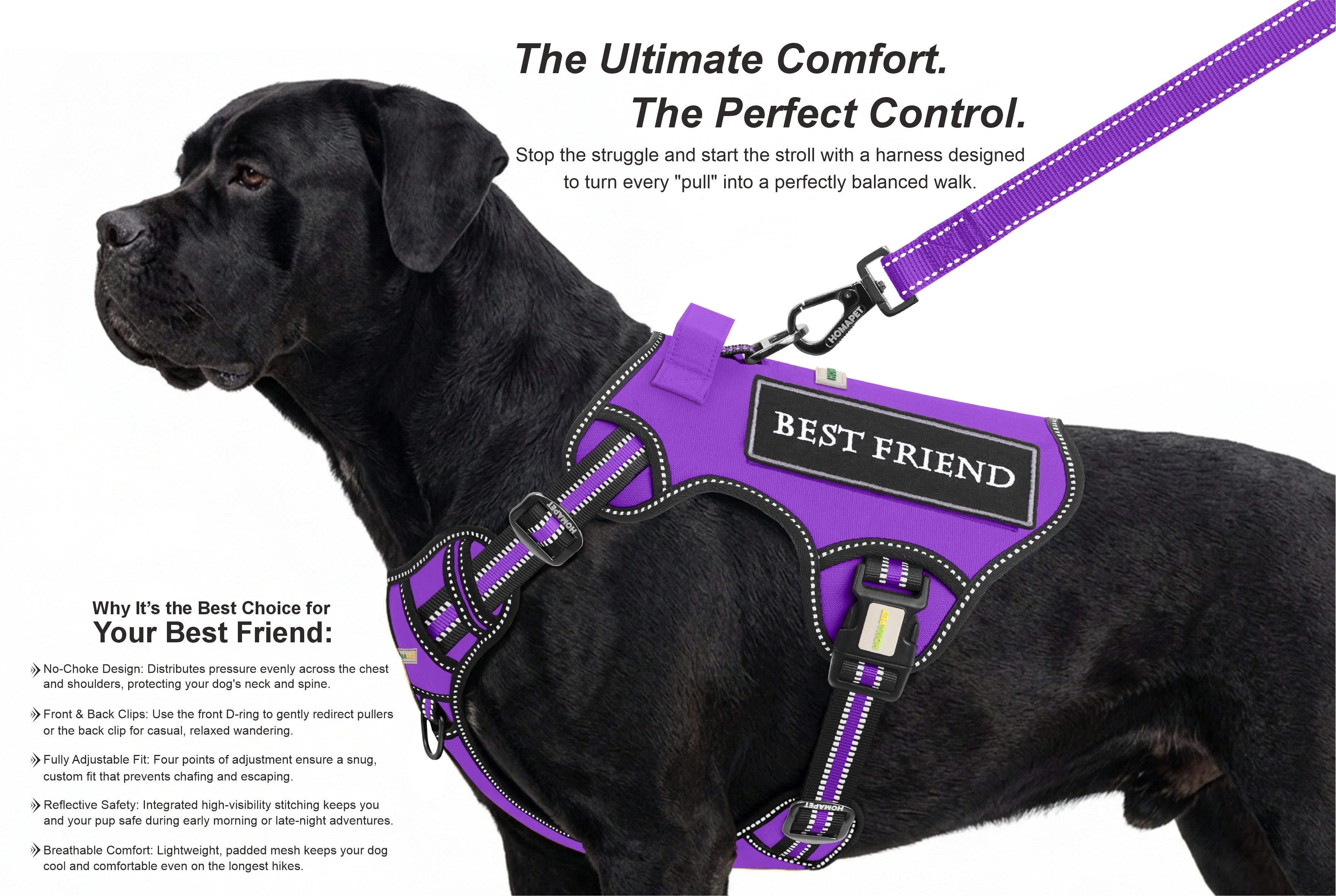 Violet Tactical Dog Harness