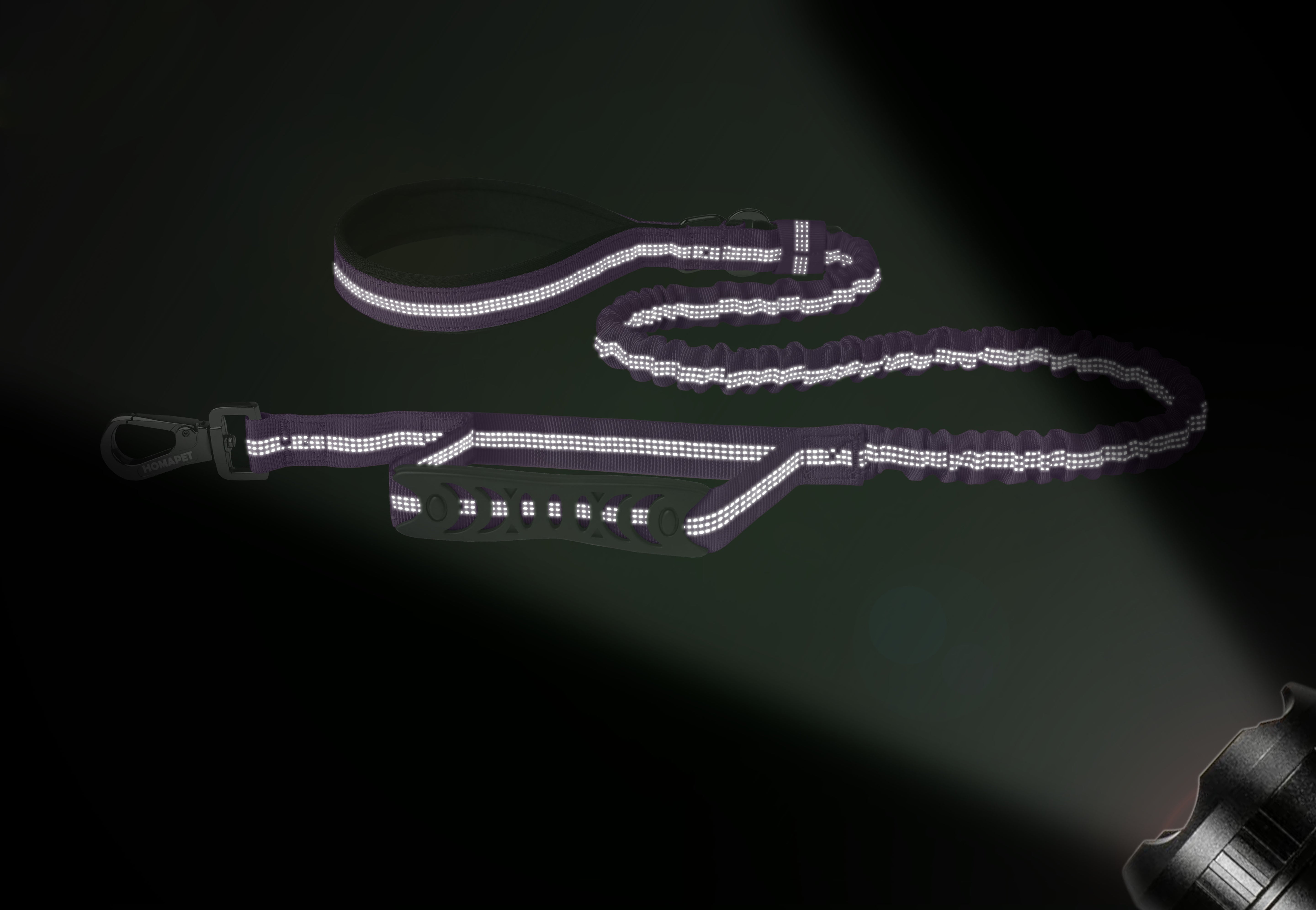 Violet Nylon Full Bungee Dog Leash