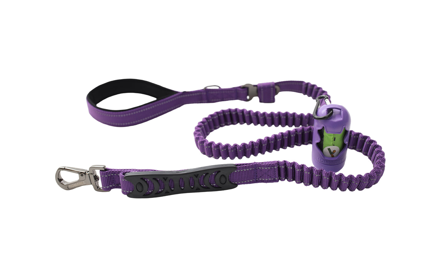 Violet Polyester Full Bungee Dog Leash