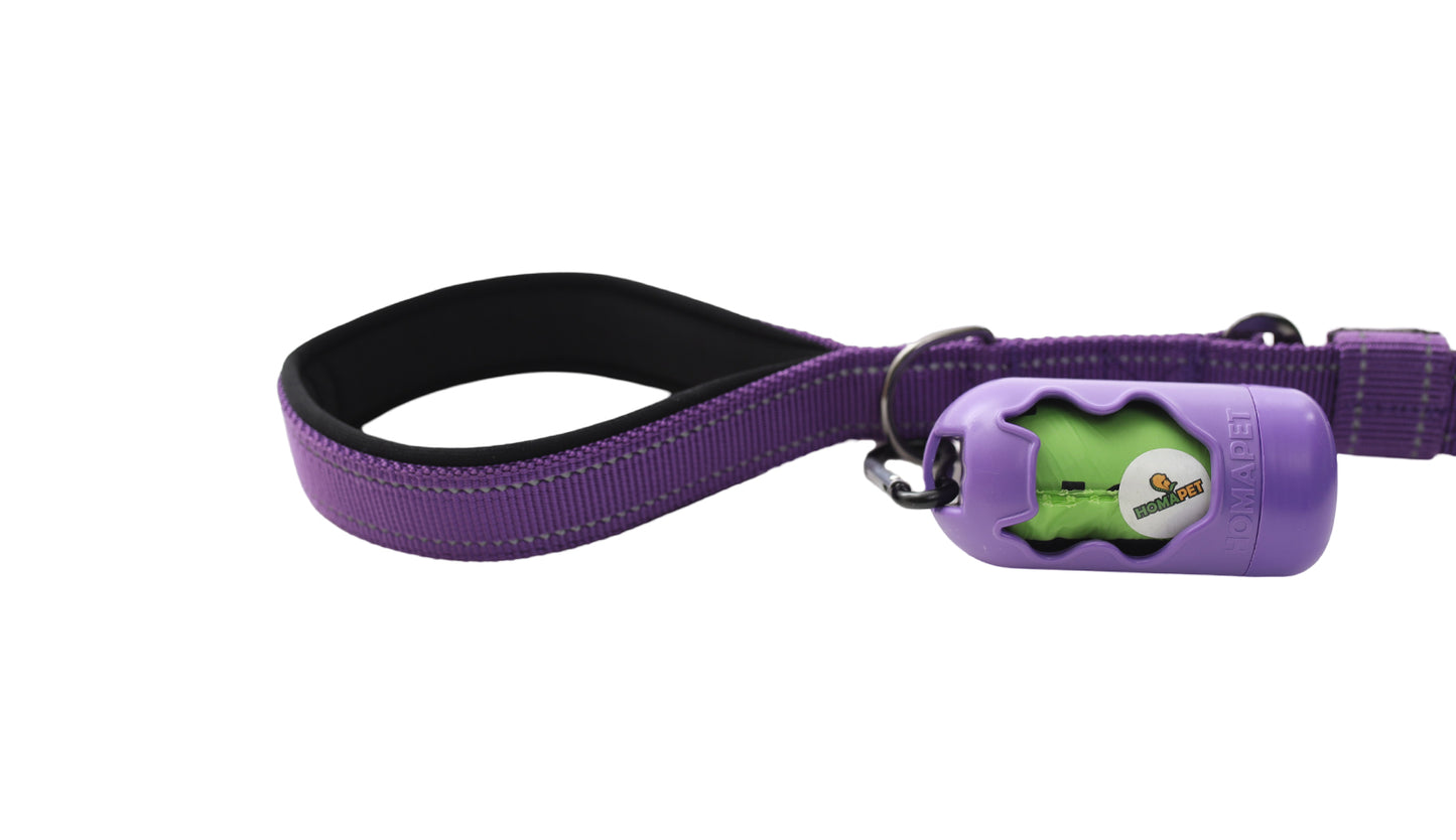 Violet Polyester Full Bungee Dog Leash