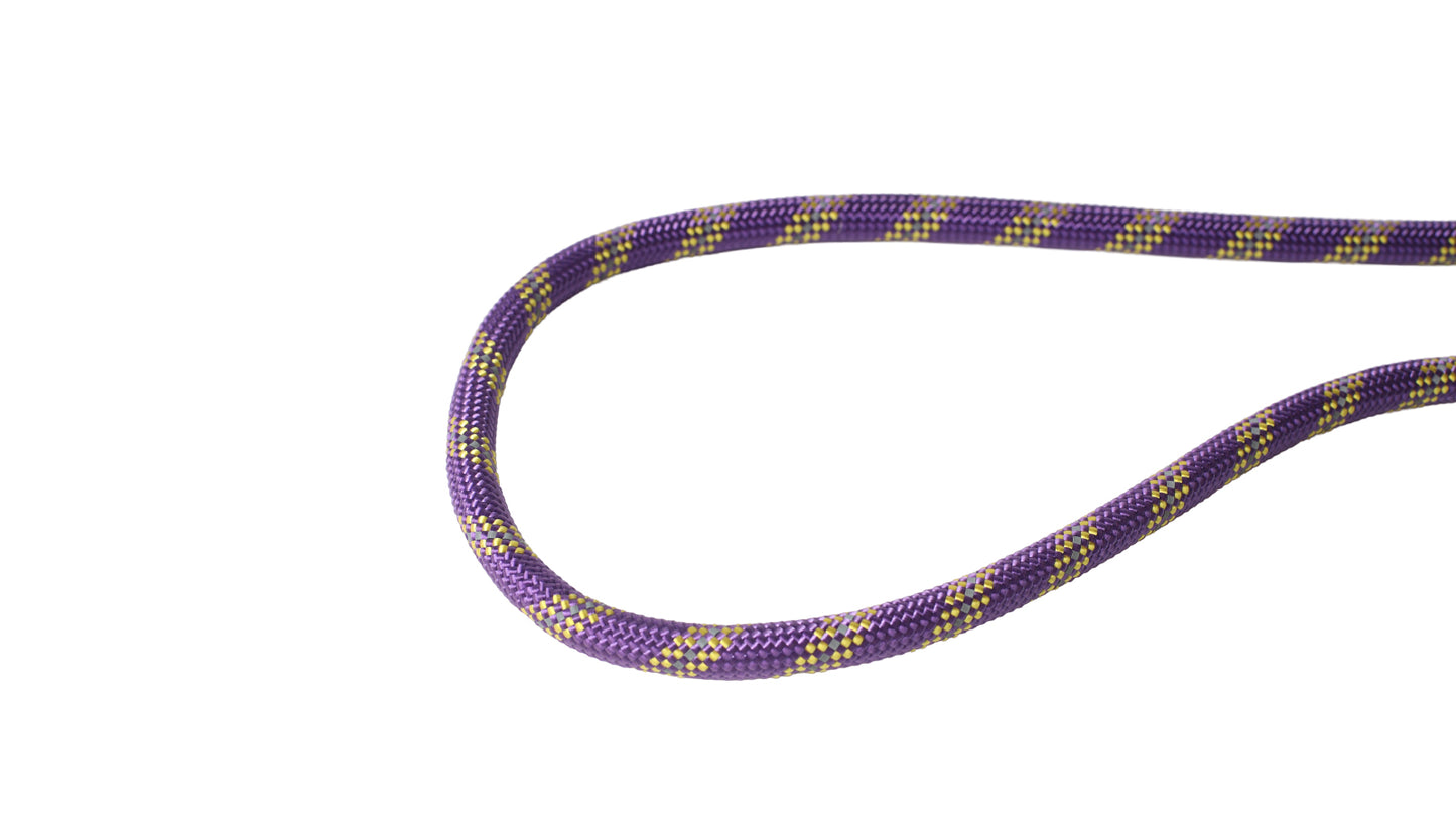 Violet - Yellow Braided Polyester Reflective Dog Rope