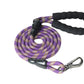 Violet - Yellow Braided Polyester Reflective Dog Rope