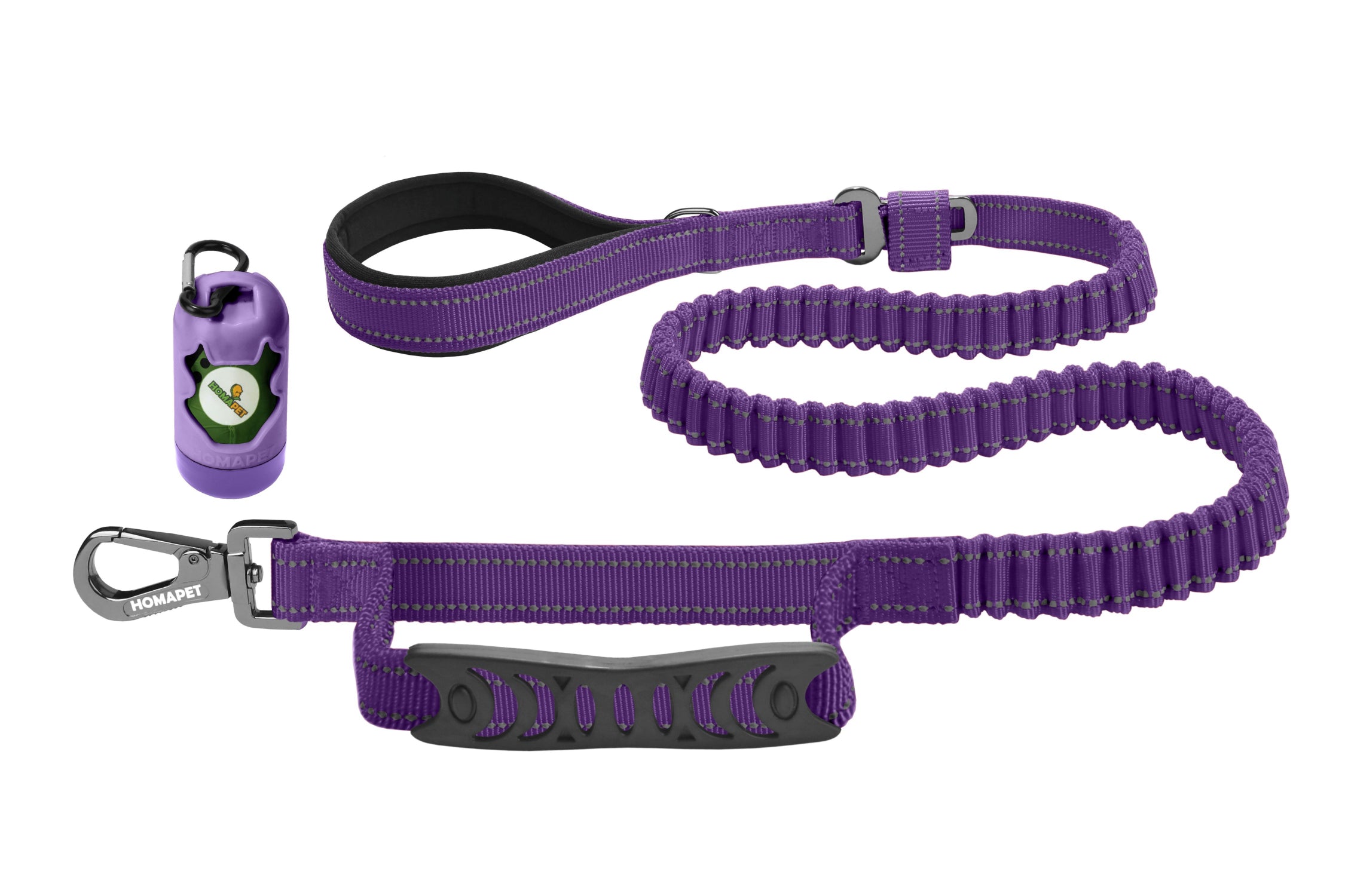 Violet Polyester Full Bungee Dog Leash