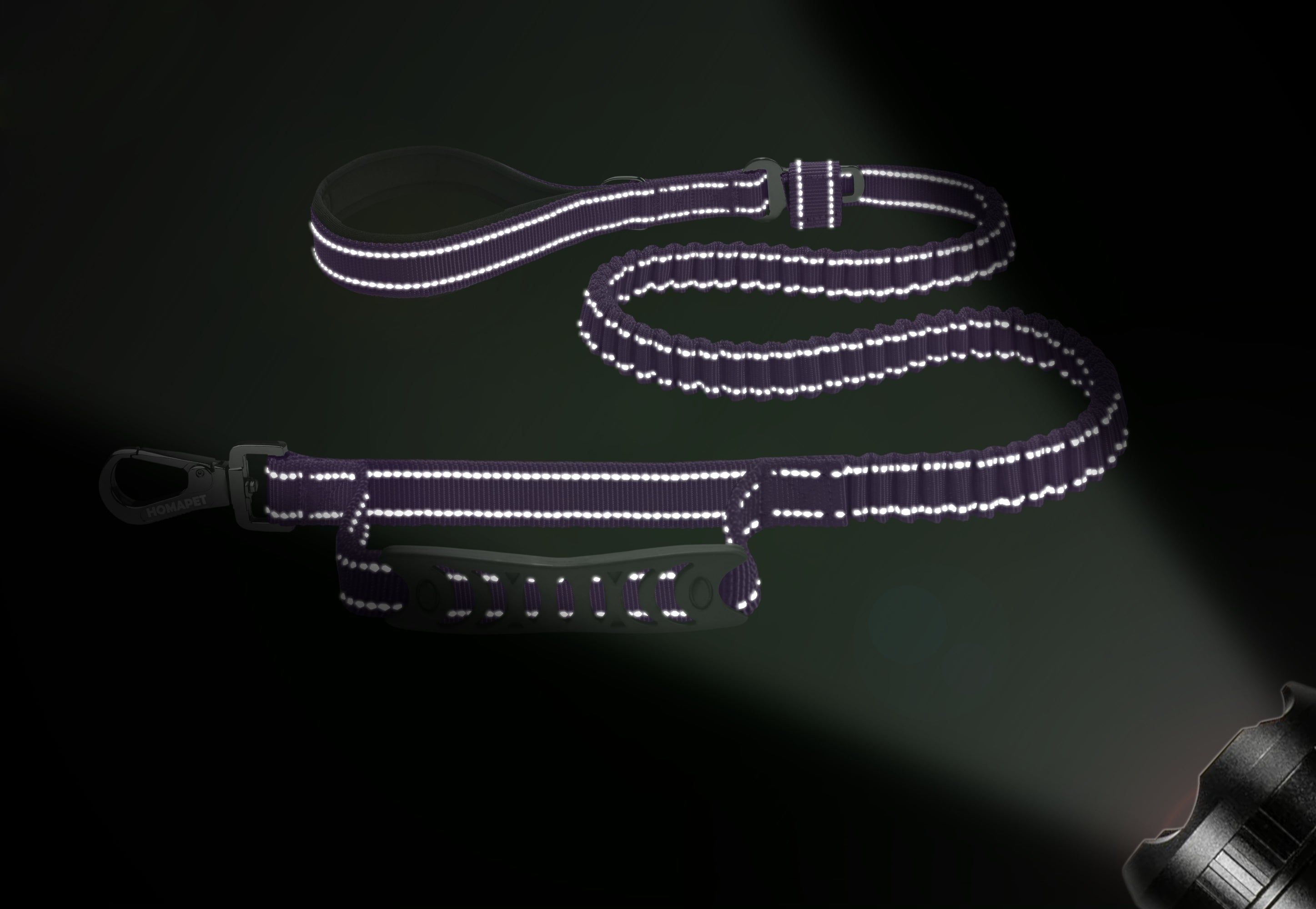 Violet Polyester Full Bungee Dog Leash