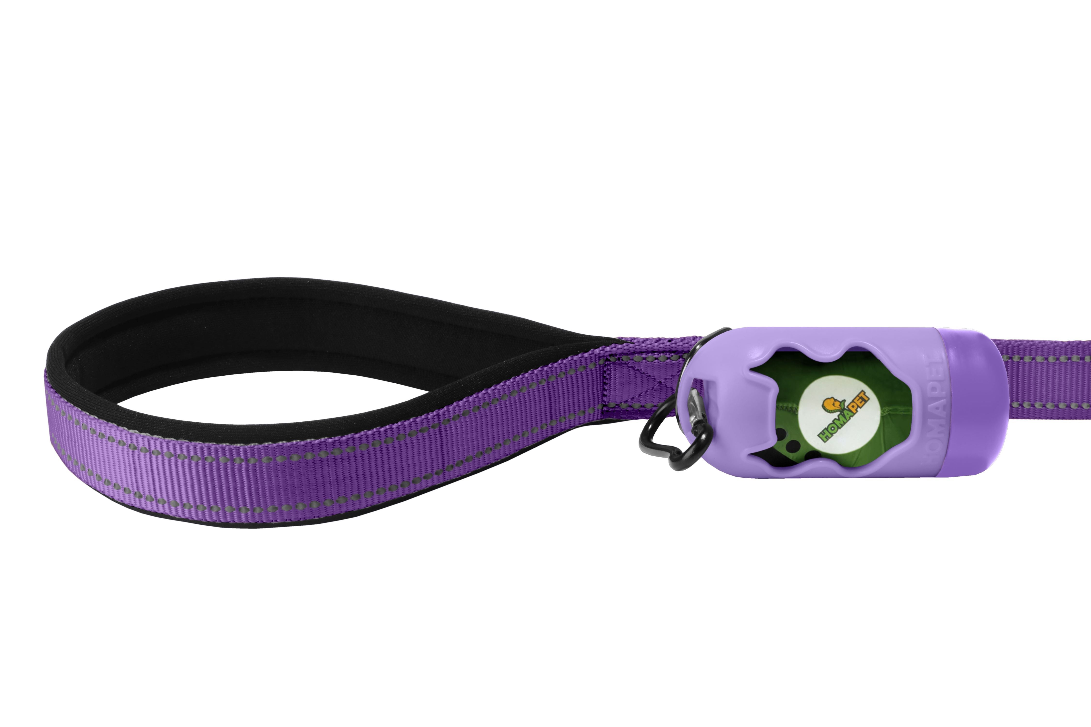 Violet Nylon Adjustable Bungee Dog Leash