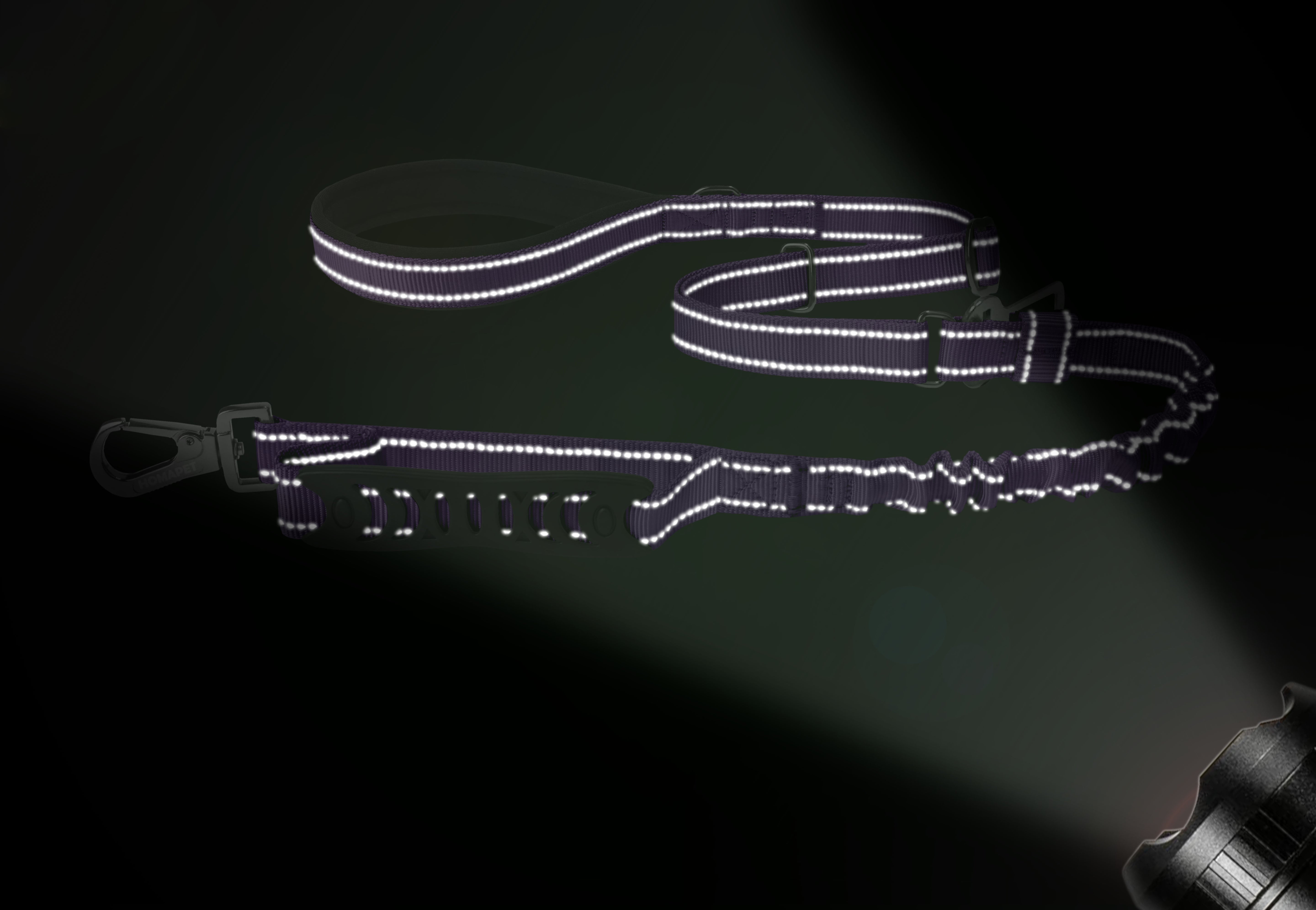 Violet Nylon Adjustable Bungee Dog Leash