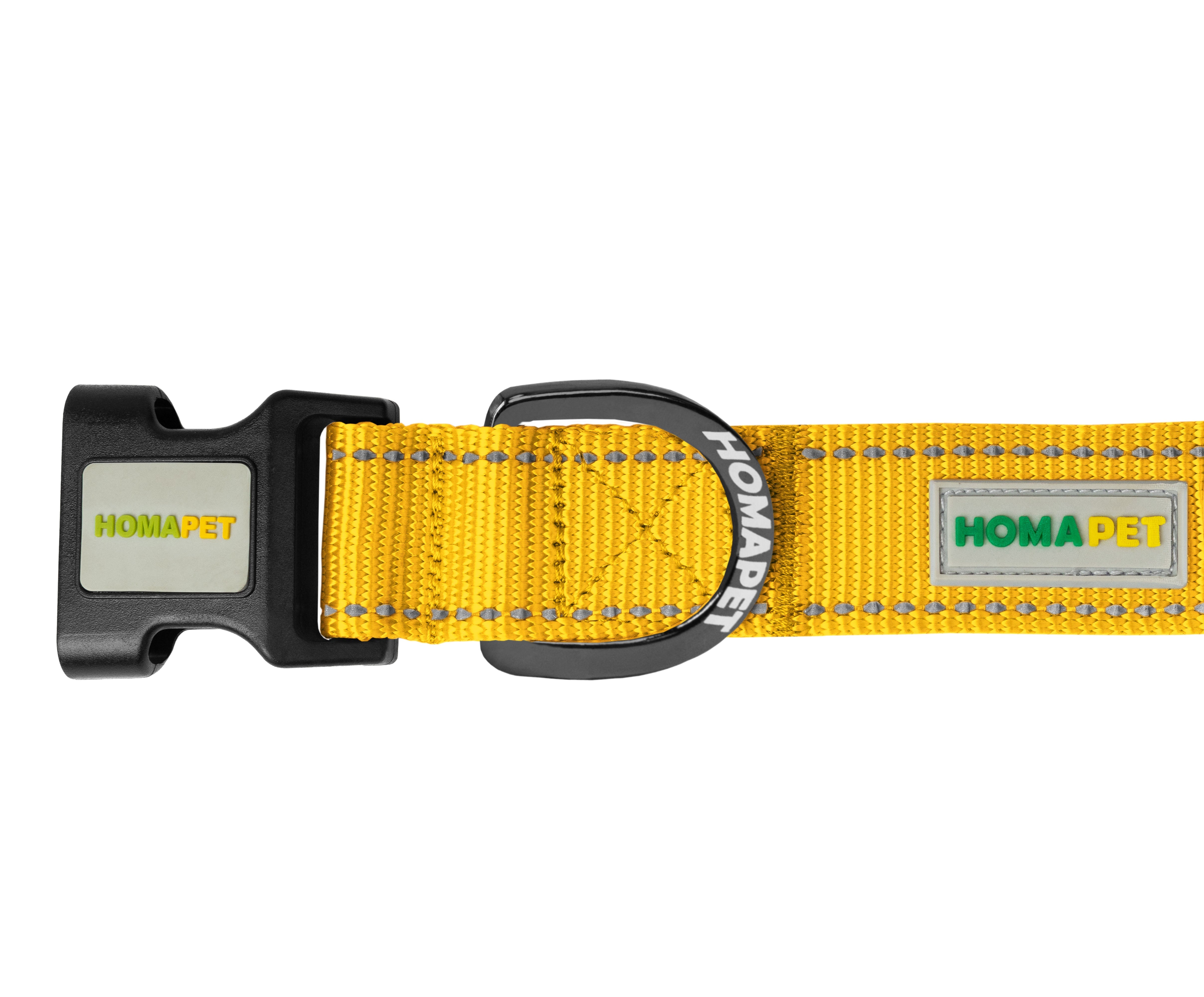 Yellow Nylon Dog Collar