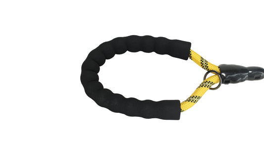 Yellow - Black Braided Polyester Reflective Dog Rope