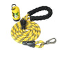 Yellow - Black Braided Polyester Reflective Dog Rope