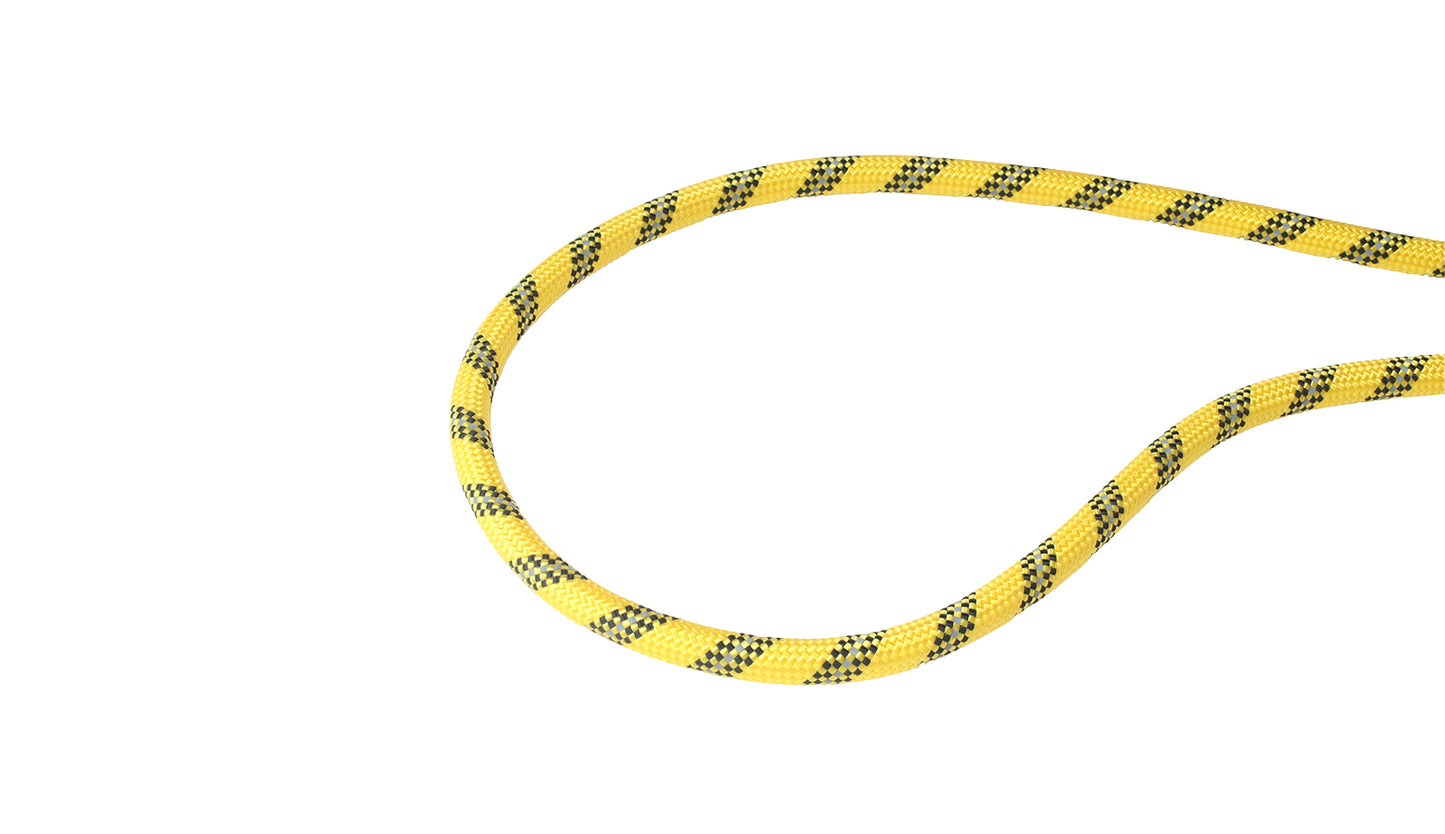 Yellow - Black Braided Polyester Reflective Dog Rope