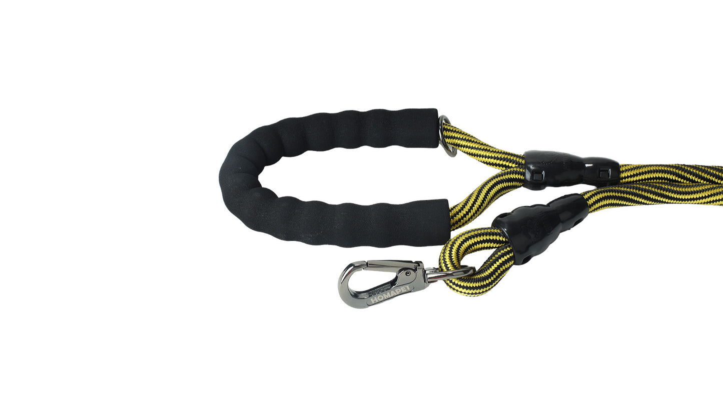 Yellow Black Serpentine Polyester Non Reflective Dog Rope