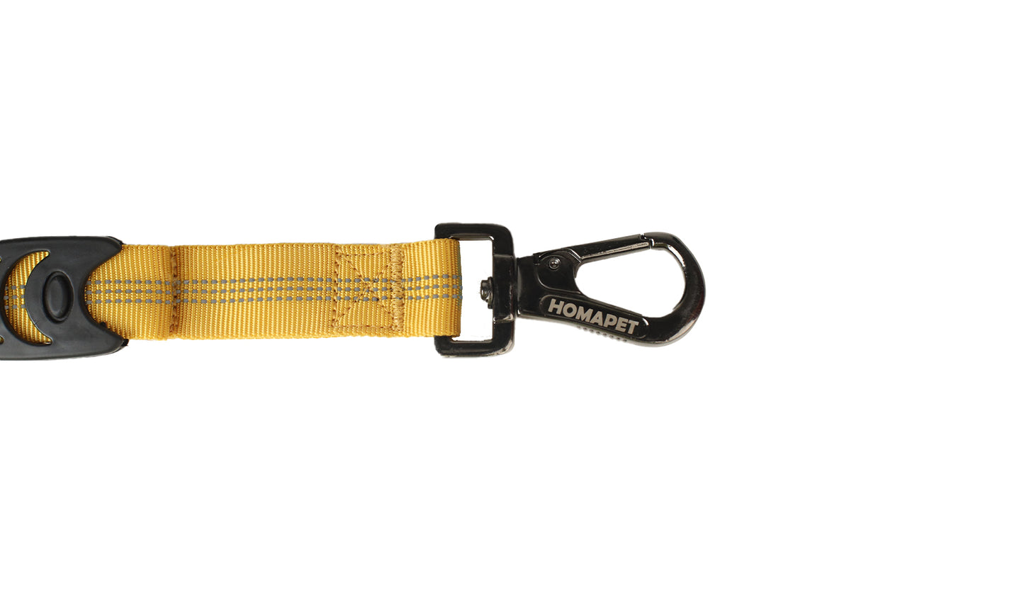 Yellow Nylon Full Bungee Dog Leash