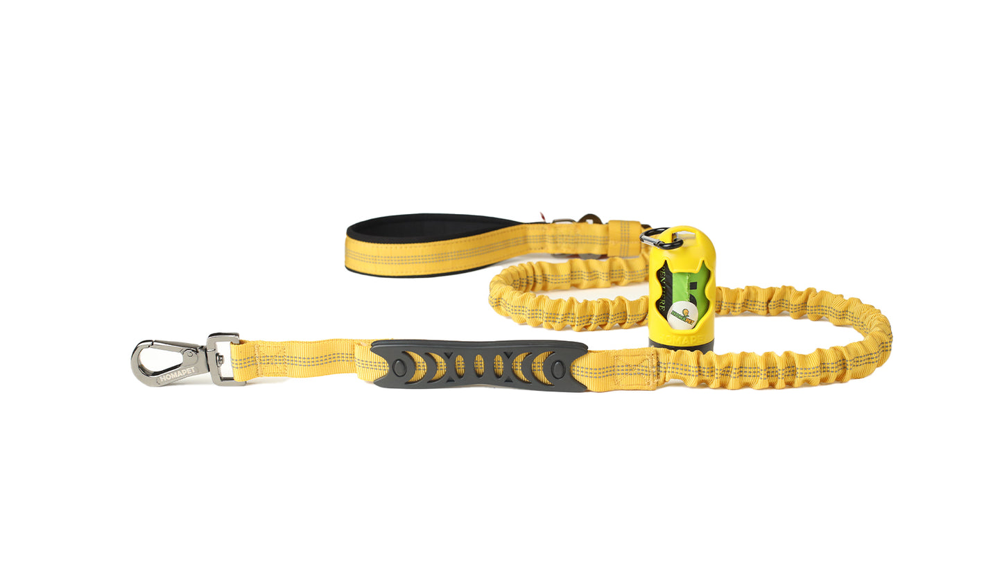 Yellow Nylon Full Bungee Dog Leash