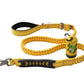 Yellow Polyester Full Bungee Dog Leash