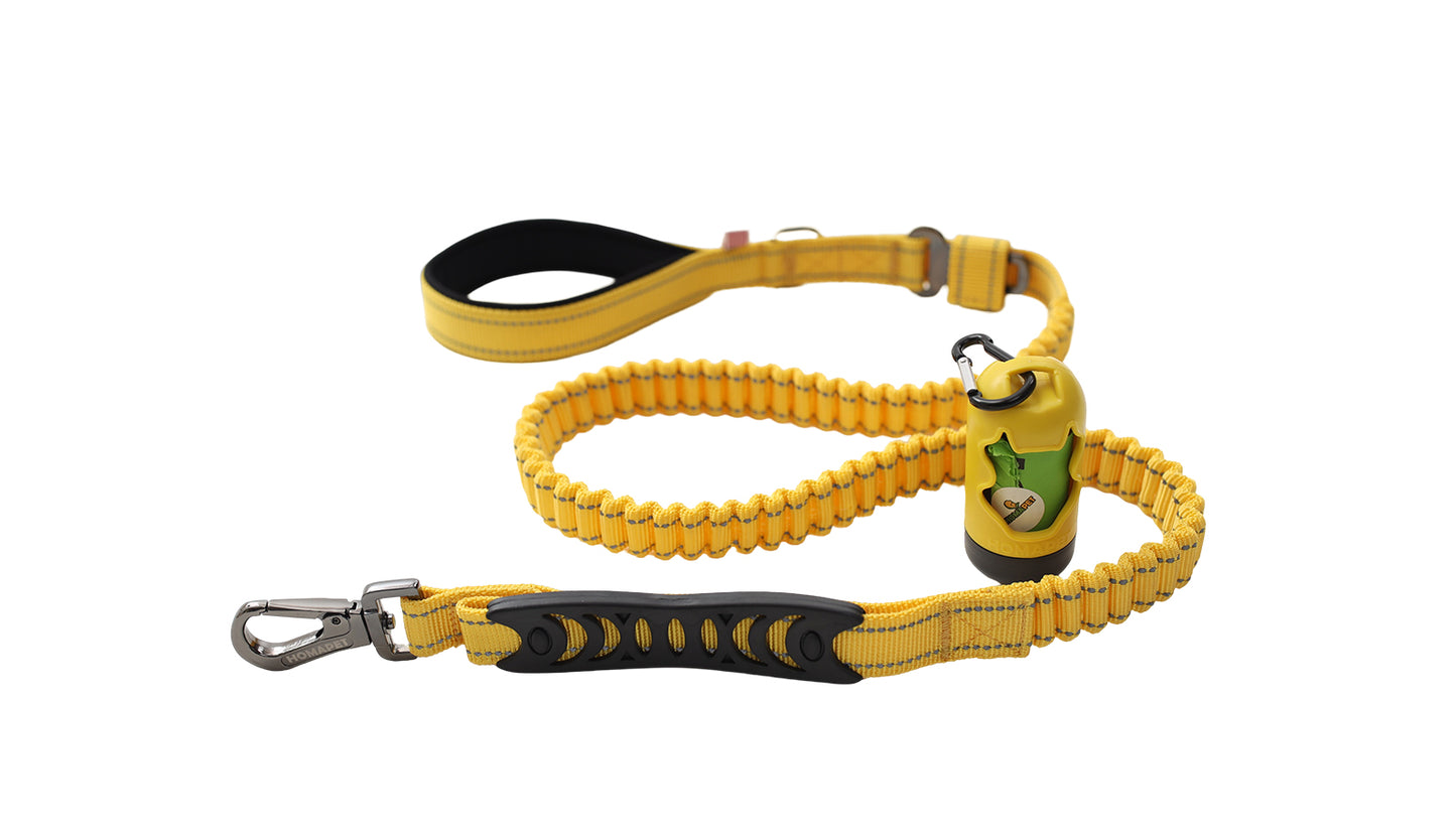 Yellow Polyester Full Bungee Dog Leash